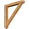 Ekena Millwork Traditional Arts and Crafts Rough Sawn Bracket w/ Offset Brace, Western Red Cedar, 6"W x 42"D x 42"H BKT0604X42X42TRA03RWR - alternate 1
